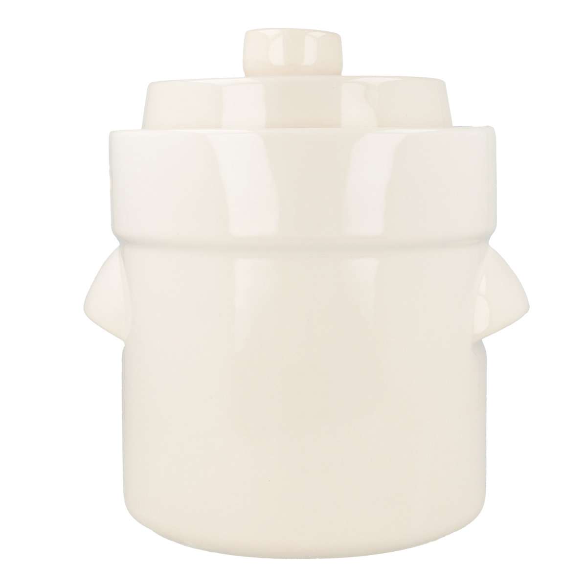 Purenature PureNature Rum Pot/fermenting Pot Straight, With Stone, Cream Colored