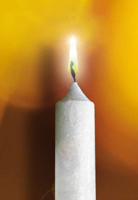 Purenature Stearin Stick Candle (Set Of 4) Champagne