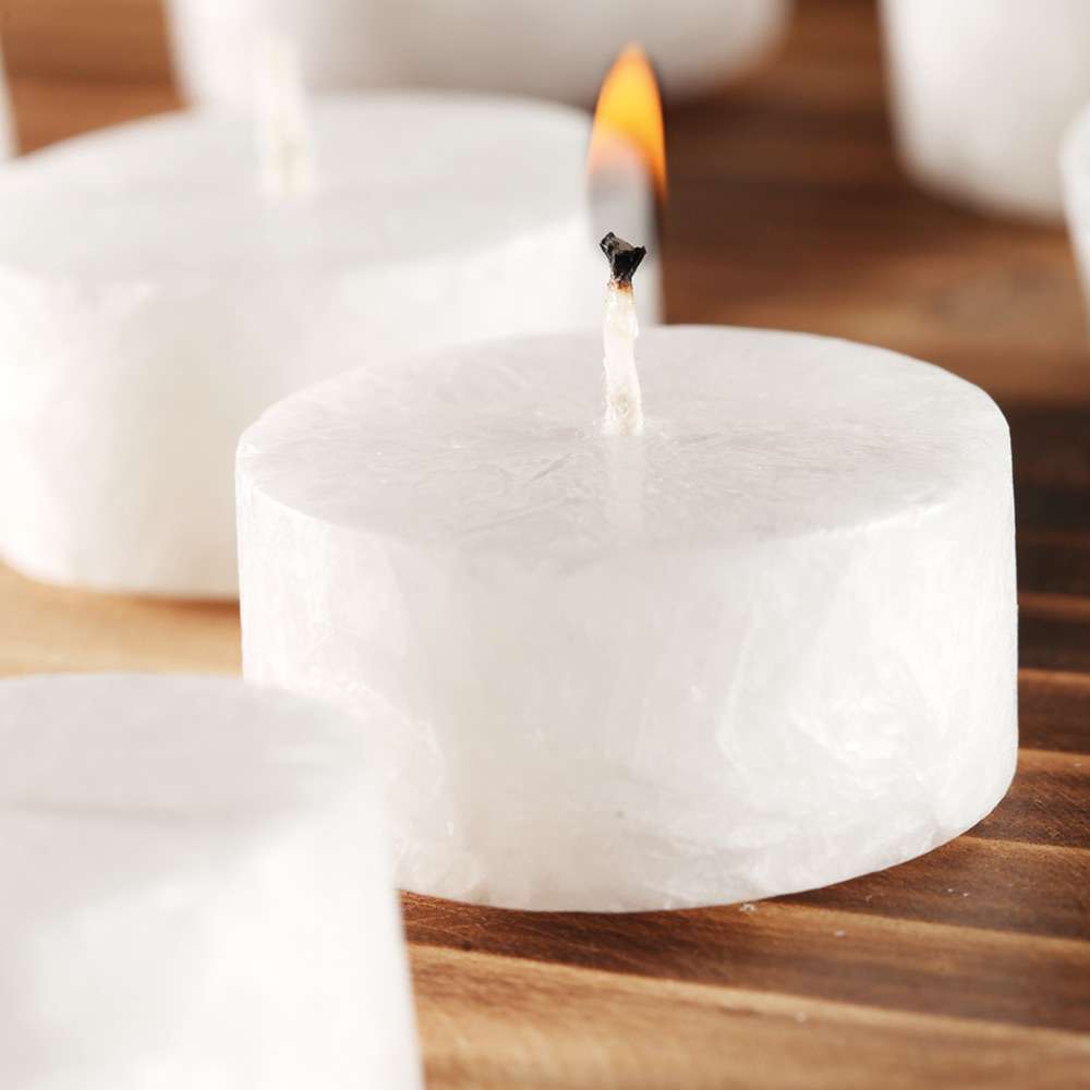Purenature Tea Candles Stearin White (Package Of 10)