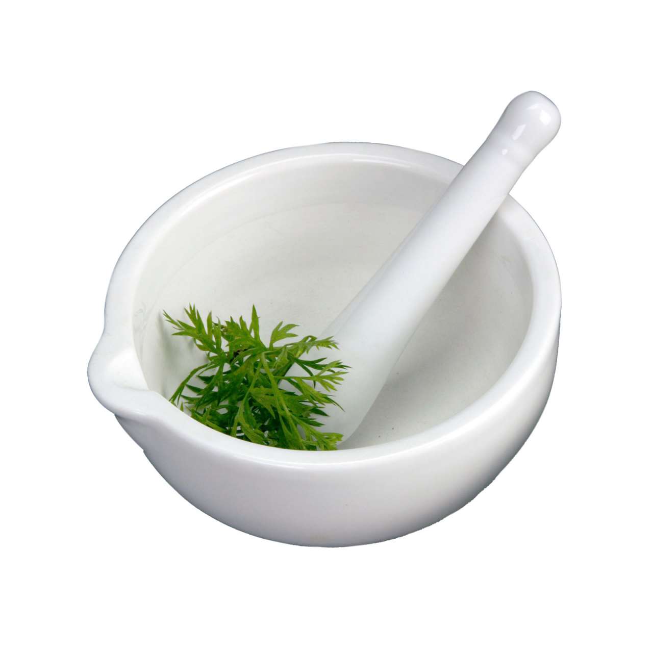 Purenature PureNature White Porcelain Mortar & Pestle - 12cm With Spout