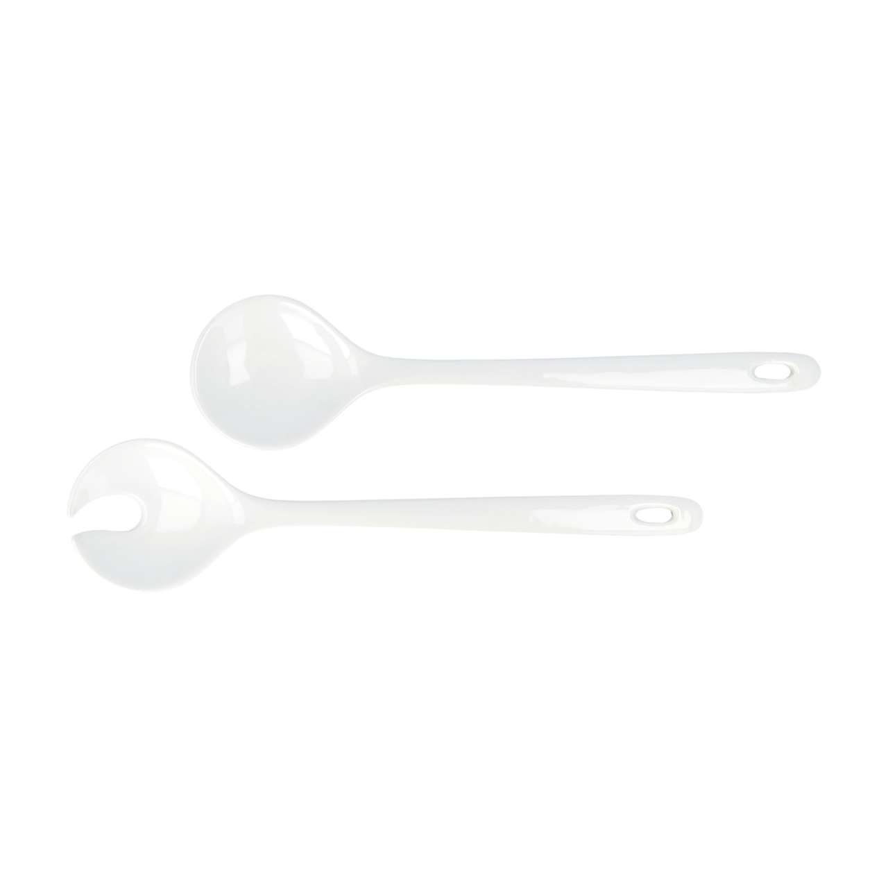 Purenature PureNature White Porcelain Salad Spoon And Fork