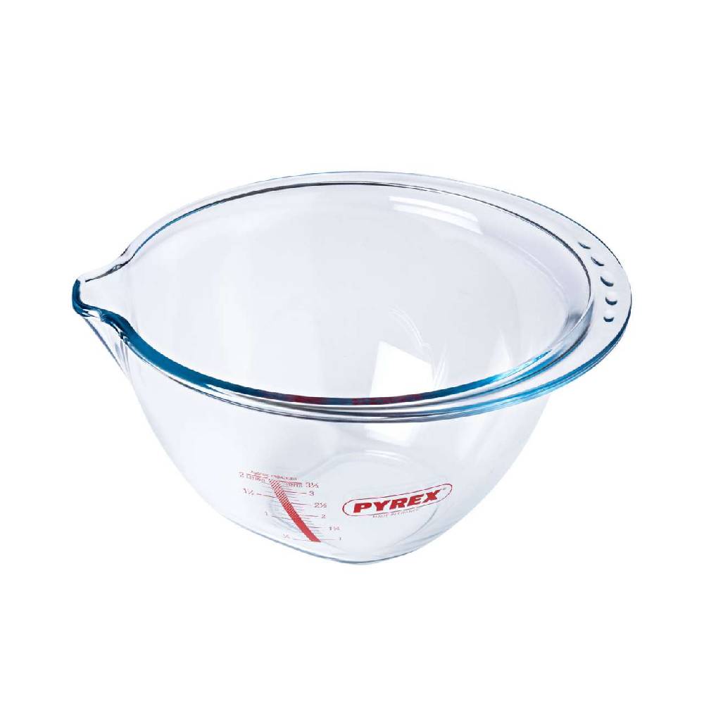 Pyrex Pyrex Bowl Made Of Thick-walled Borosilicate Glass With Wide Spout & Handle