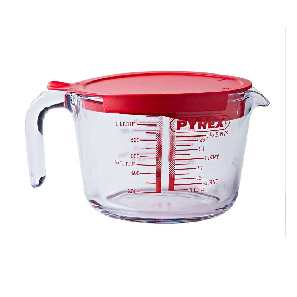 pyrex Pyrex measuring cup glass 1l made of borosilicate glass with handle and lid
