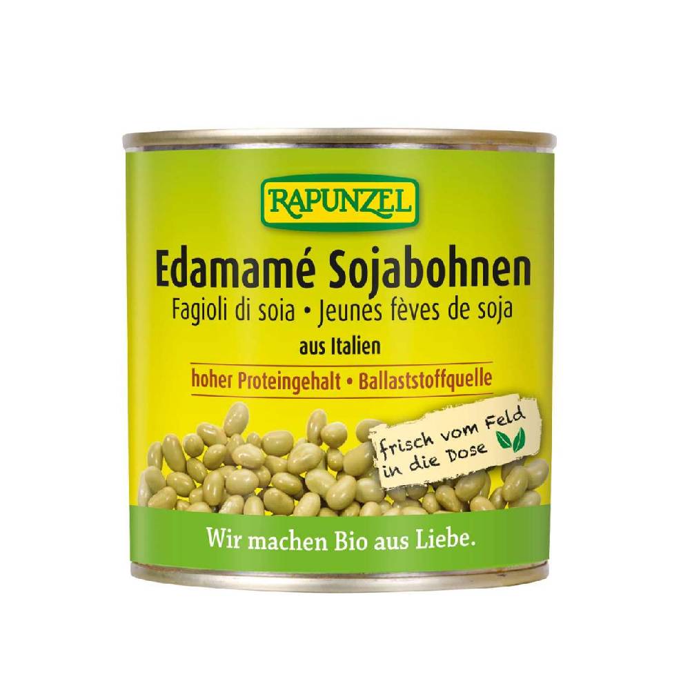 rapunzel Rapunzel Organic Edamamé Beans: Green soybeans in a 200g can