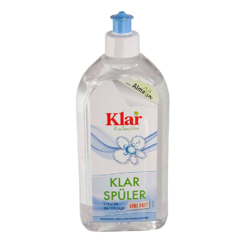 klar rinse aid dishwasher against lime stains on glass - clear