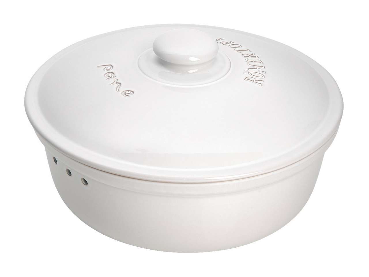 roemertopf Clay Bread Crock Round (White)