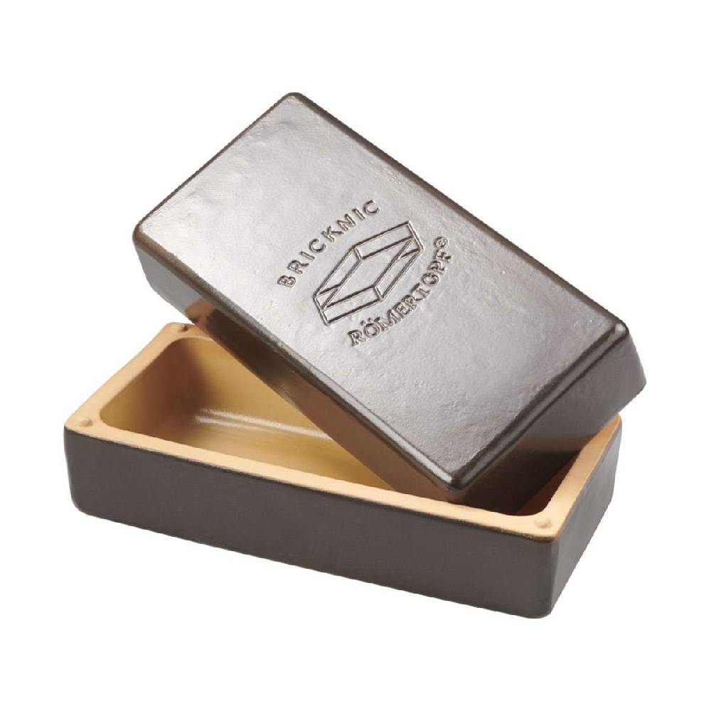 Roemertopf Roman Pot Brick, Black Glazed