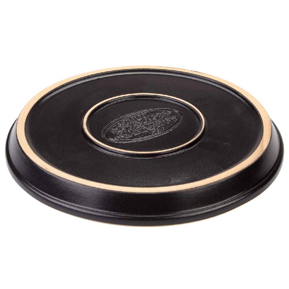Roemertopf Römertopf Lafer BBQ Round Plancha, Knobs, Black Edition
