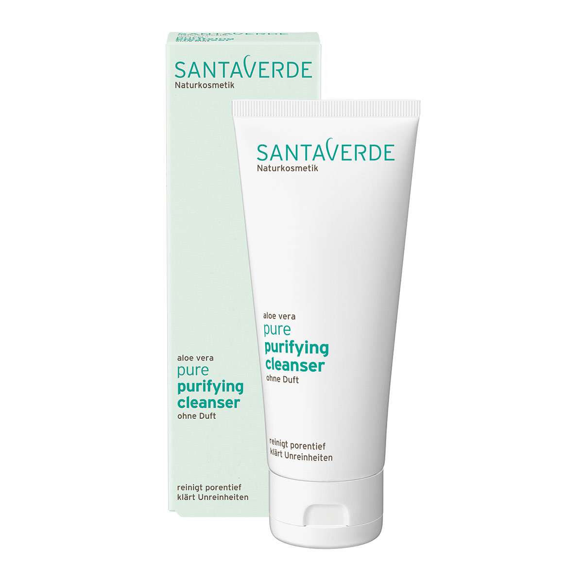 santaverde Santaverde pure reinigende Reinigungsmilch ohne Duft, 100 ml