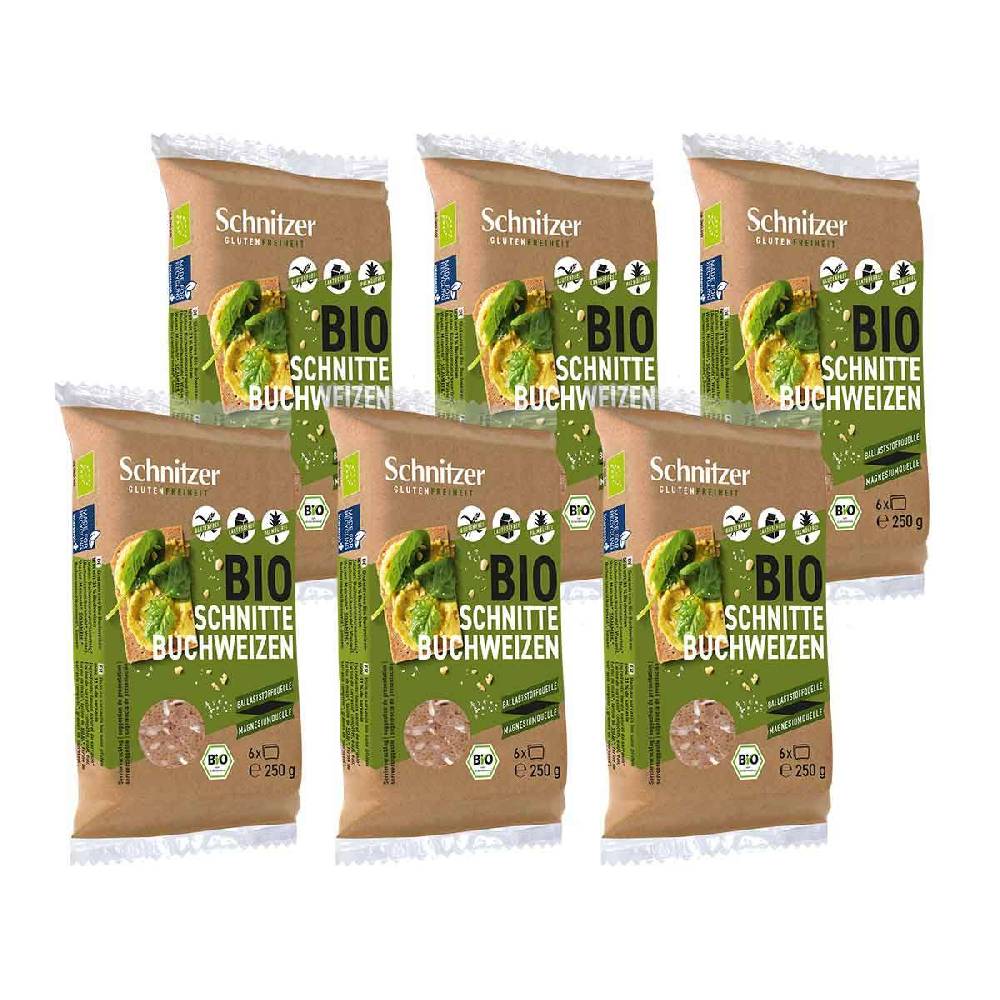 schnitzer Organic Buckwheat Bread (6 x 250 grams)