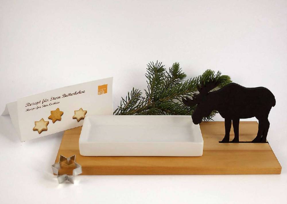 Side-by-side Cookie Bowl Moose