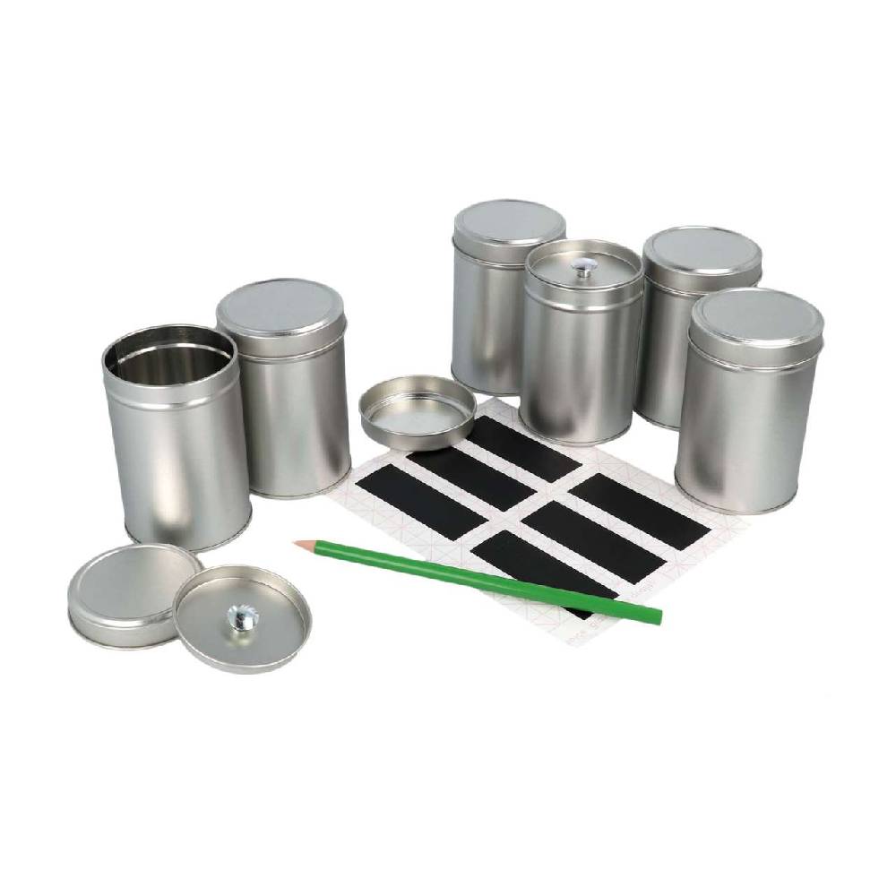 Side-by-side Gourmet Spice Cans (without Content)