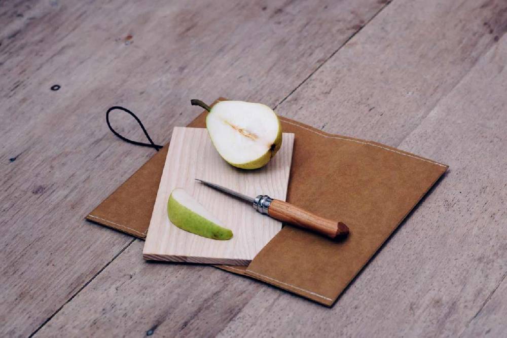 Side-by-side Side By Side Outdoor Cutting Board In Case, Brown