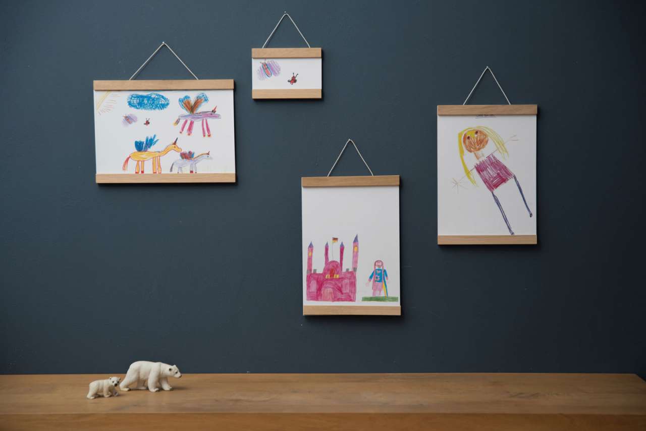 Side-by-side Side By Side Picture Rail Wood Oak For DIN A3 Wall Design