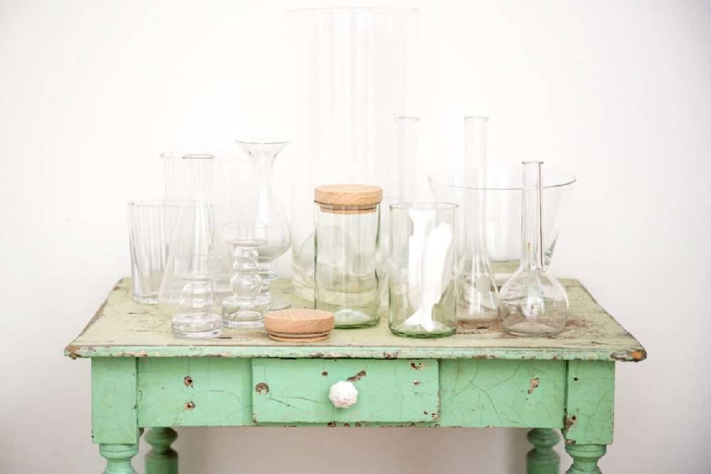 Side-by-side Side By Side - Storage Glass With Wooden Lid - For Stylish Storage