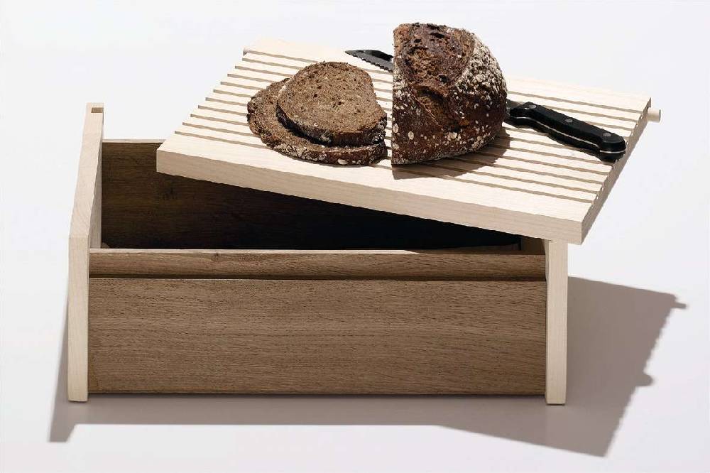 Side-by-side Wooden Bread Bin