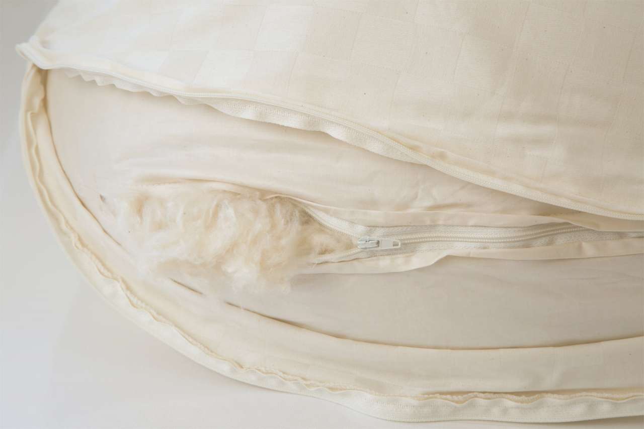 Purenature Side Sleeper Pillow - Nursing Pillow: With Organic Cover & Kapok Filling