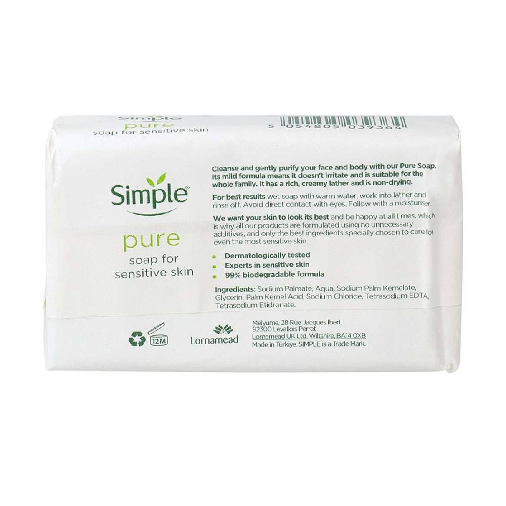 Simple Simple Pure Soap (125 Gr Bar)