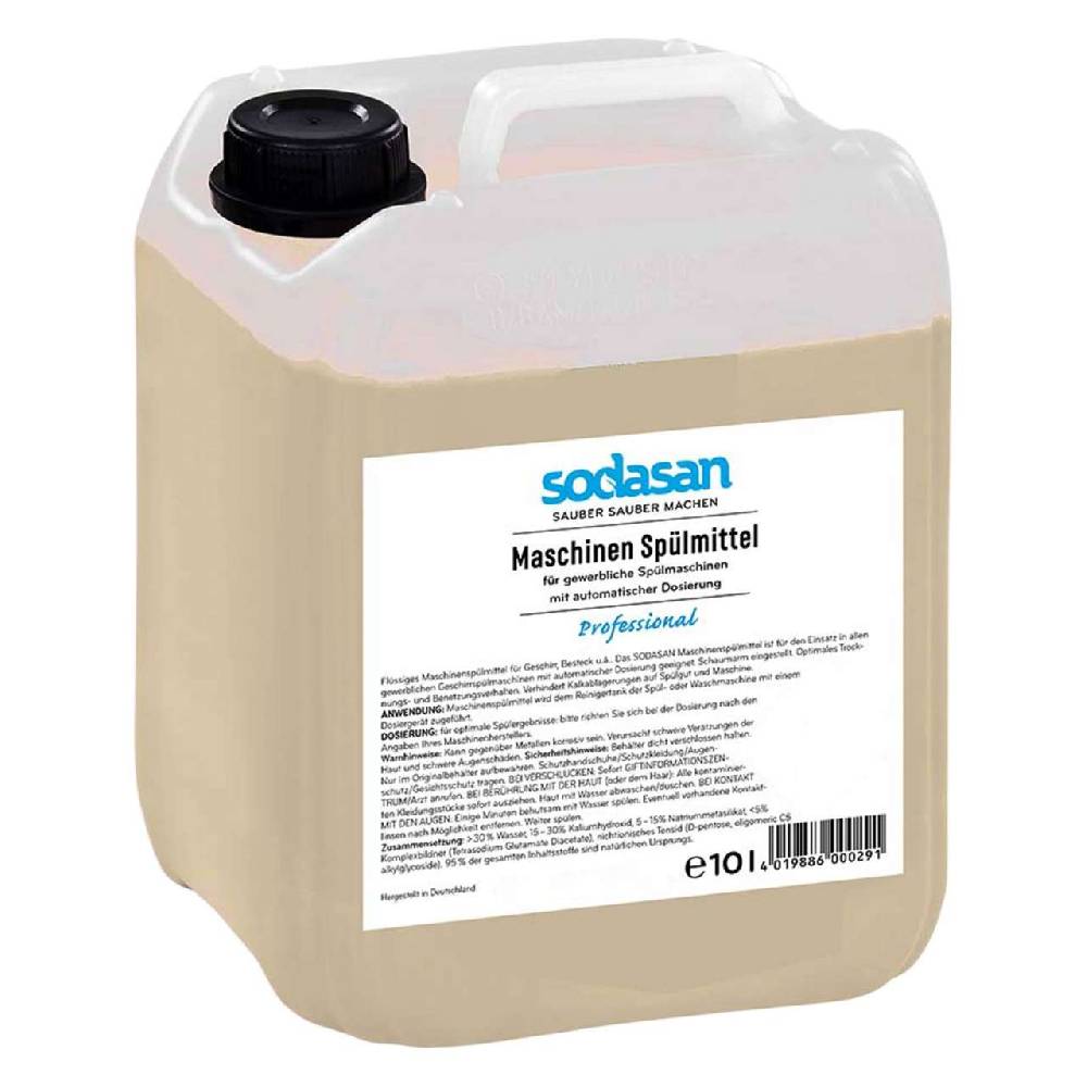 sodasan Sodasan liquid dishwasher detergent, professional, 10l