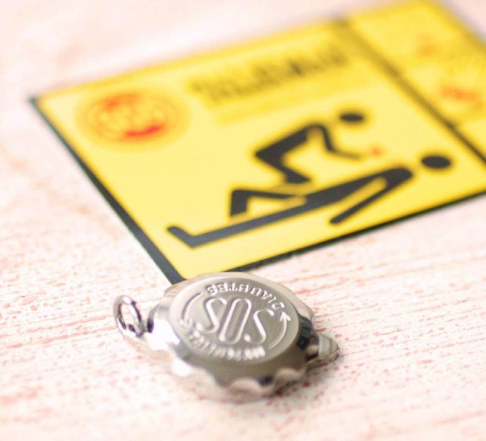 Sos-talisman SOS Talisman Diabetes Capsule, Stainless Steel