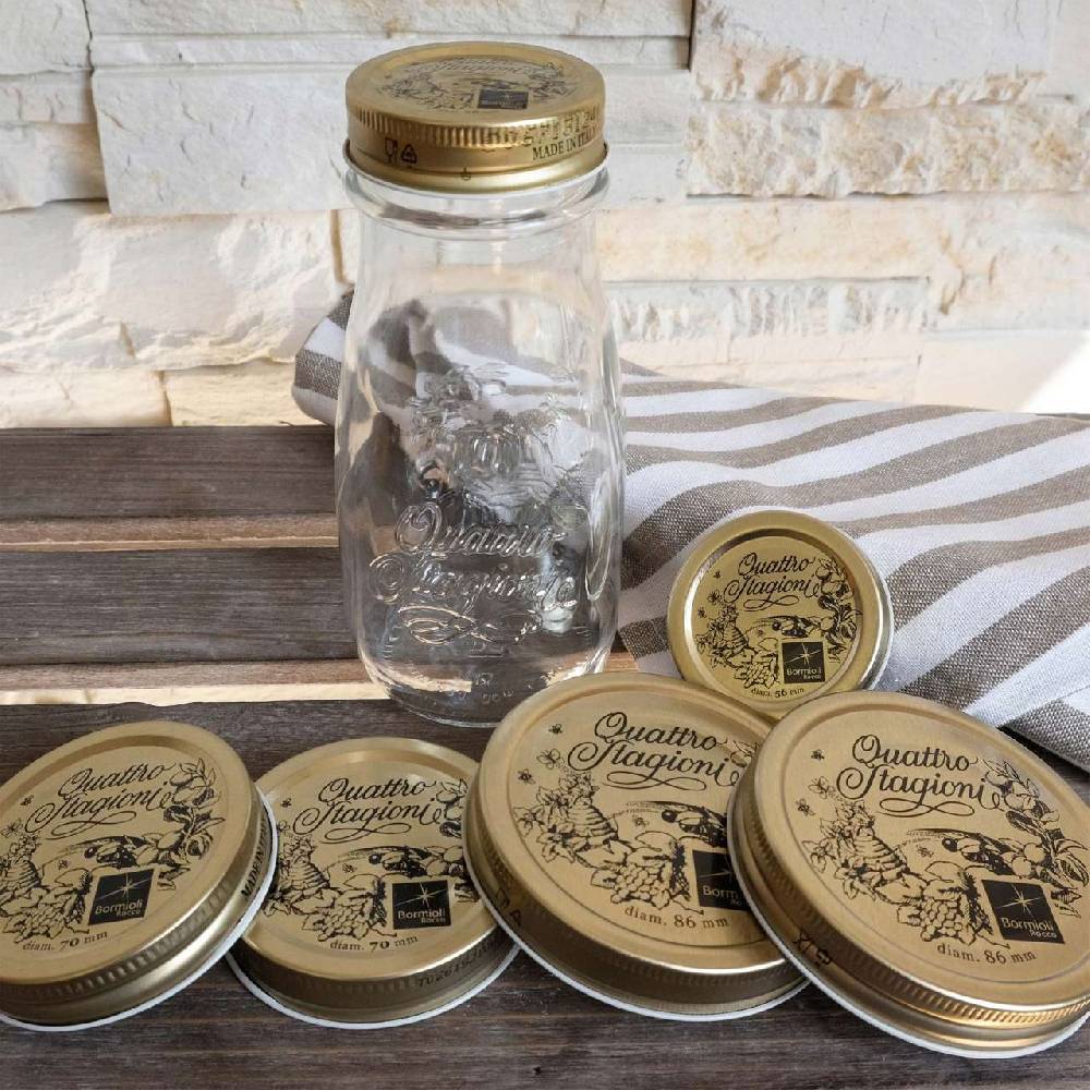Quattro-stagioni Spare Bottle And Glass Jar Lids For Quattro Stagioni In 3 Sizes