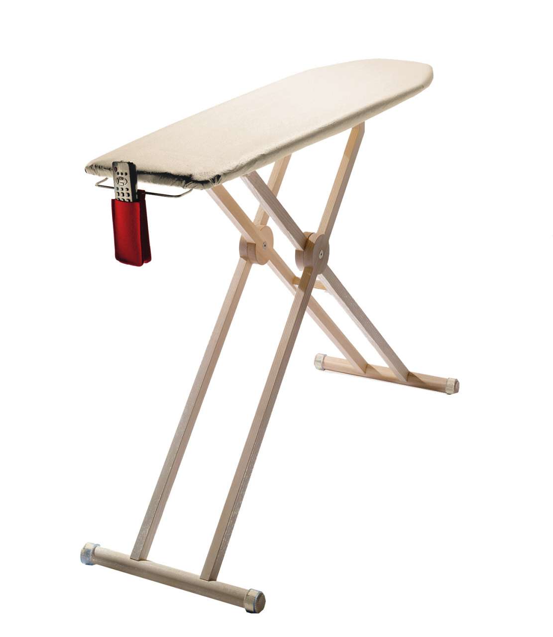 side-by-side Sturdy Ironing Board made from Ash Wood with Cotton Cover