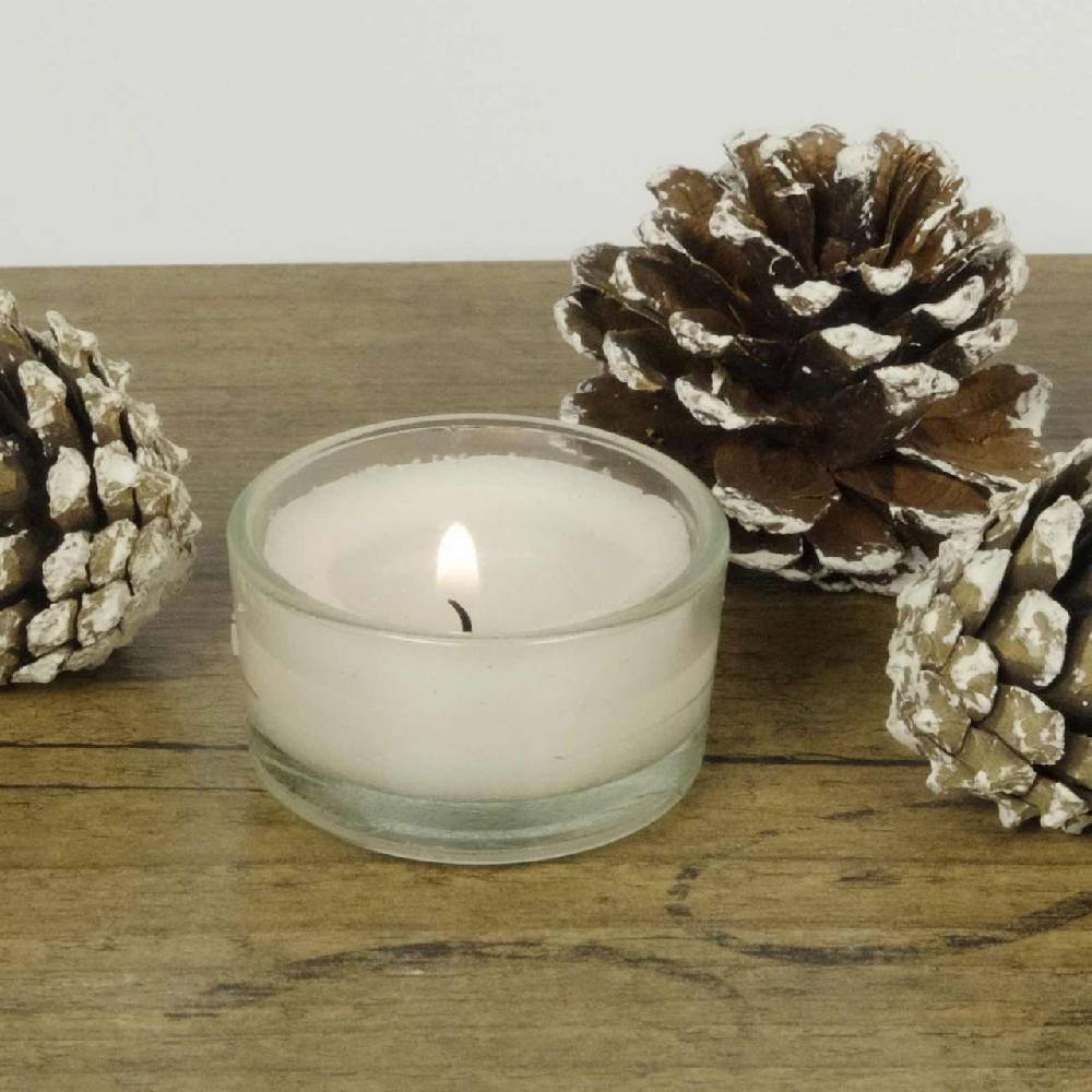 Purenature Tea Light Glass Set Of 4 - Tea Lights Environmentally Friendly Burn Off