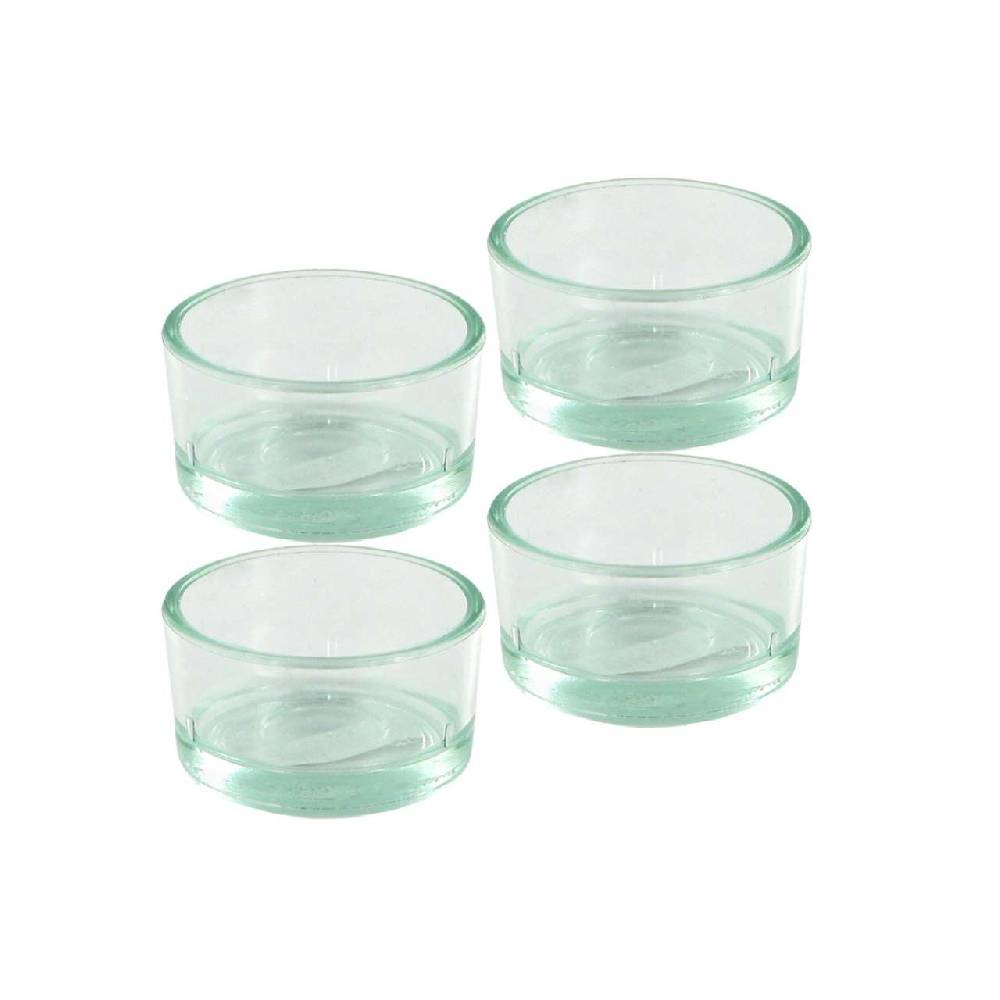 purenature Tea light glass set of 4 - tea lights environmentally friendly burn off