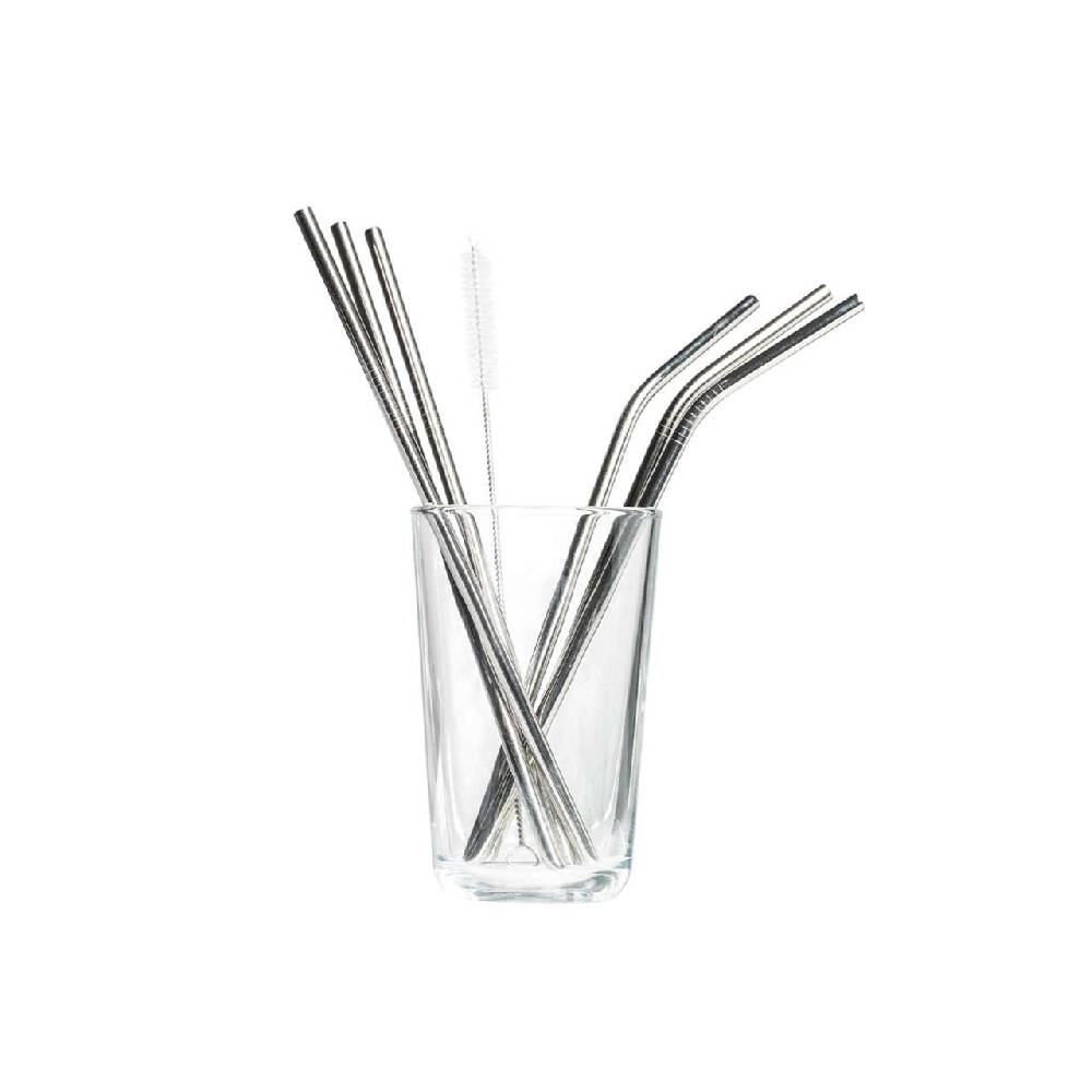 Tranquillo Tranquillo Straw Set 6 Pieces, Stainless Steel