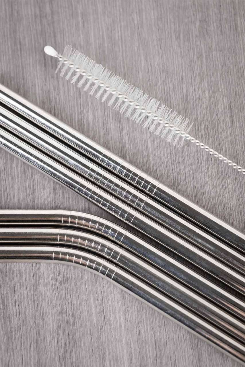 Tranquillo Tranquillo Straw Set 6 Pieces, Stainless Steel