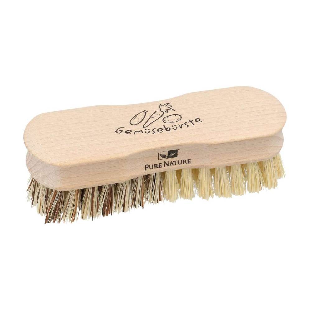 purenature Vegetable Scrubber - Brush with Soft and Hard Natural Bristles
