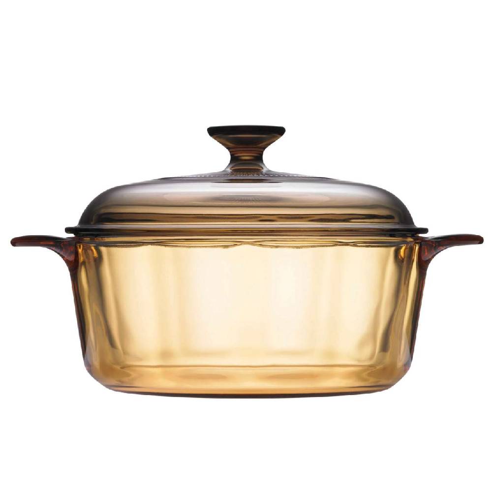 Visions Visions Glass Casserole Dish With Lid & Airtight Plastic Cover