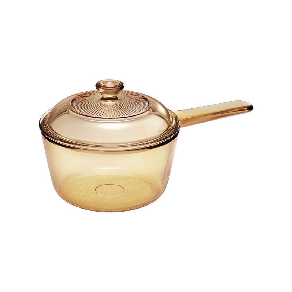 visions Visions Pans Glass Cooking Dish - Spouted 1L Saucepan & Lid