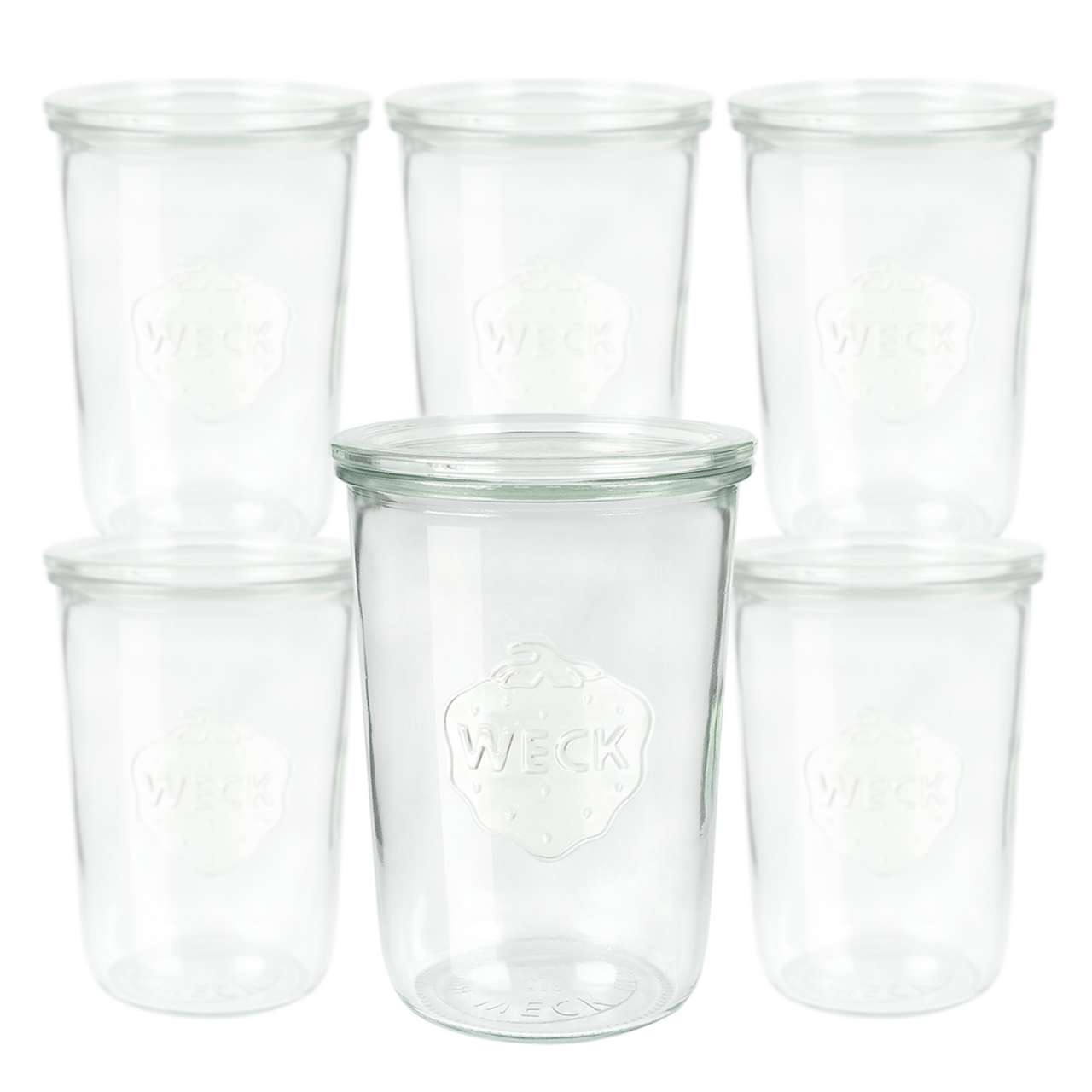 weck WECK tumblers with lid 3/4 litre in a 6 piece economy pack