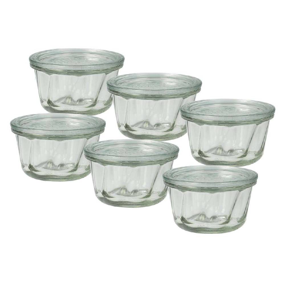 weck Weck Gugelhupfform with lid , 280 ml, 6 pieces