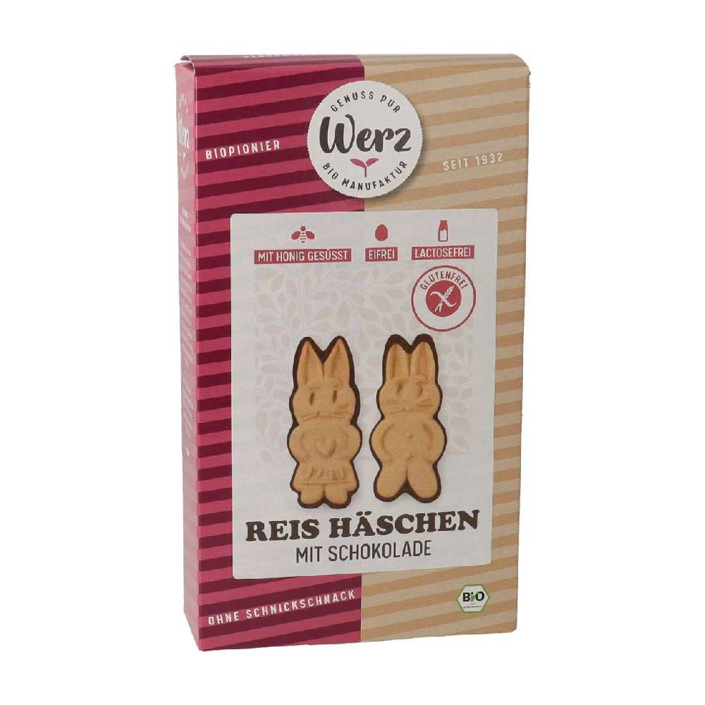 werz Rice Chocolate Rabbit Biscuits Gluten-Free