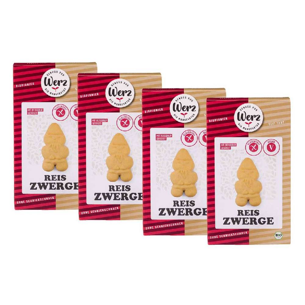 werz Rice Dwarf Biscuits (4 x 125 grams)