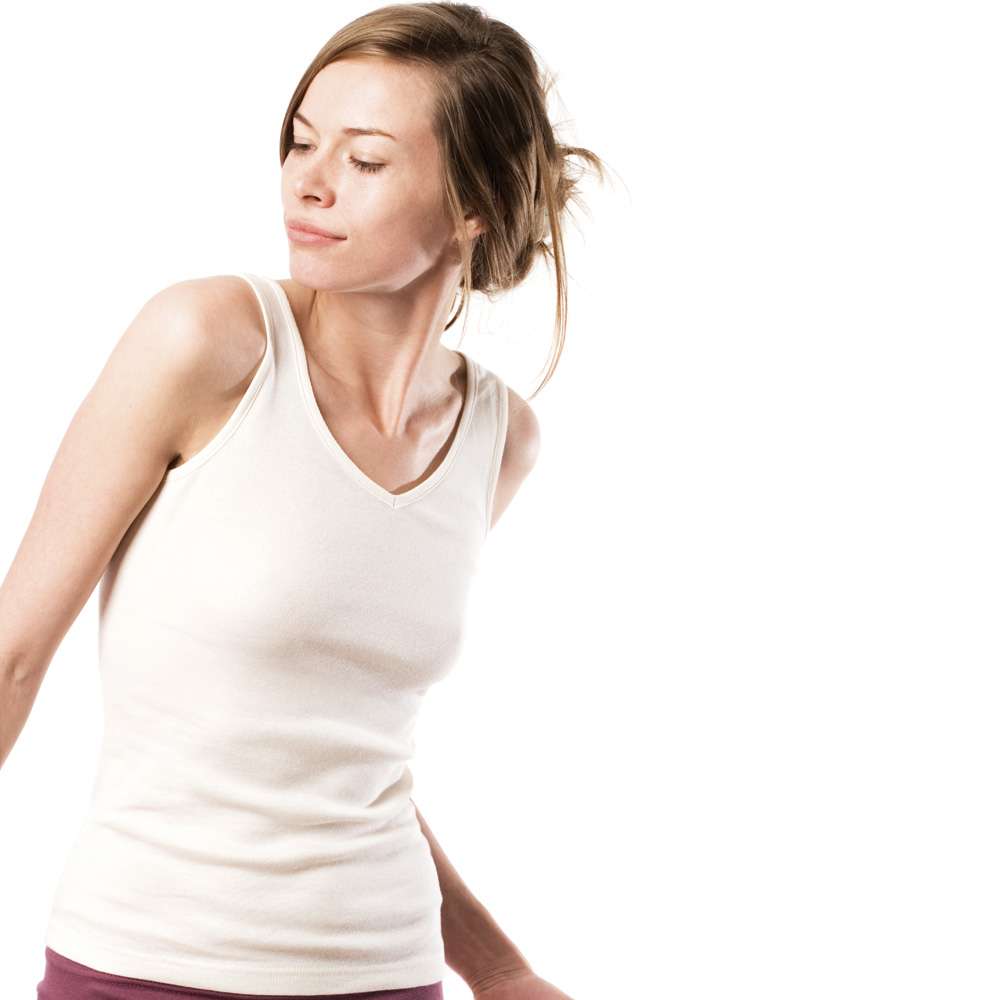 Living-crafts Women's Undershirt Ribbed Cotton, Without Irritating Seams