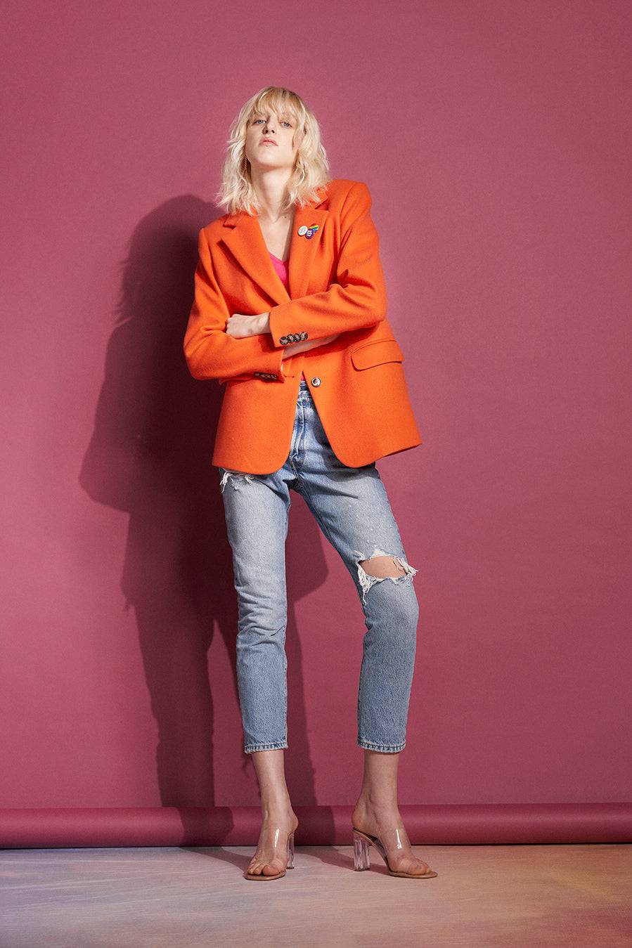 Liv Bergen Blazer In Orange