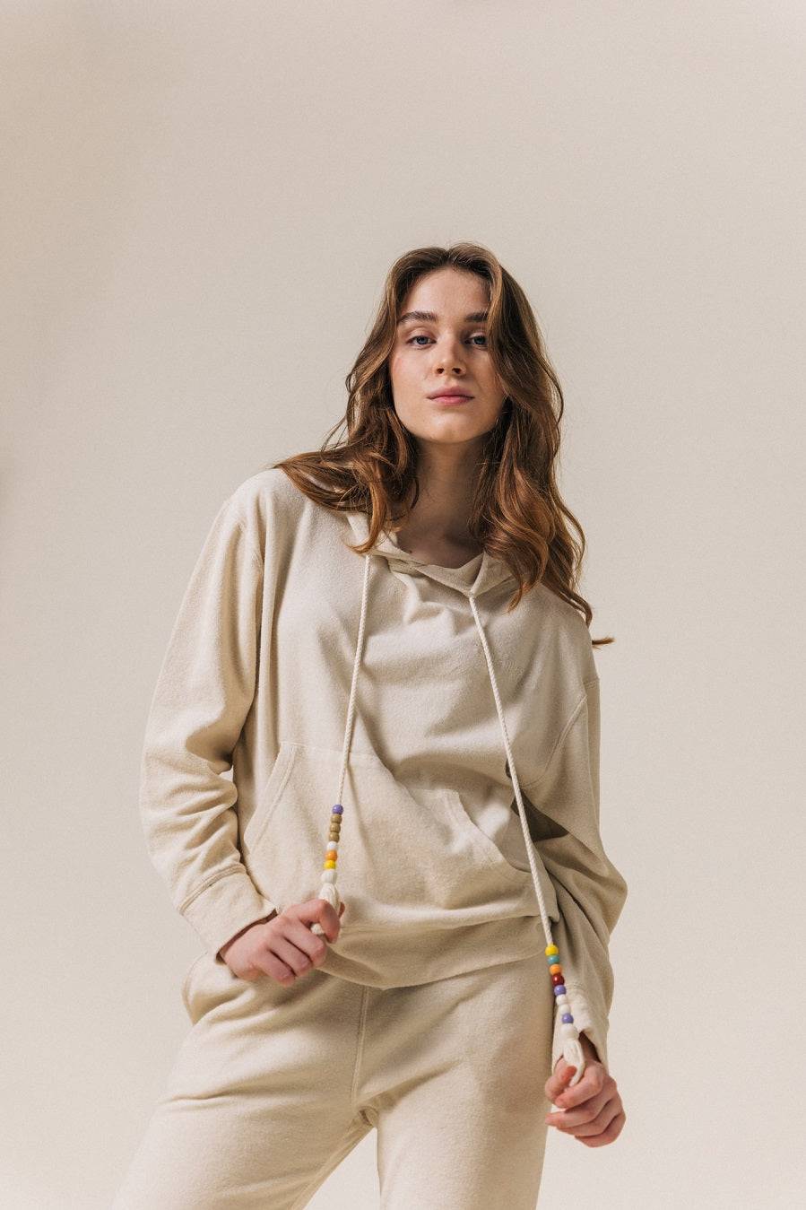 Liv Bergen Hoodie California In Creme