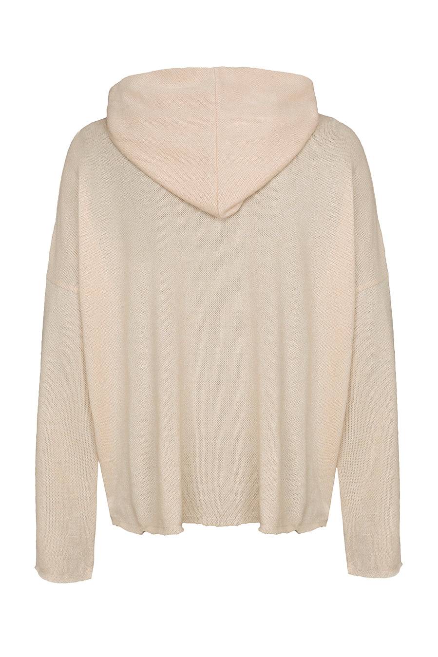 Liv Bergen Hoodie Knit In Creme