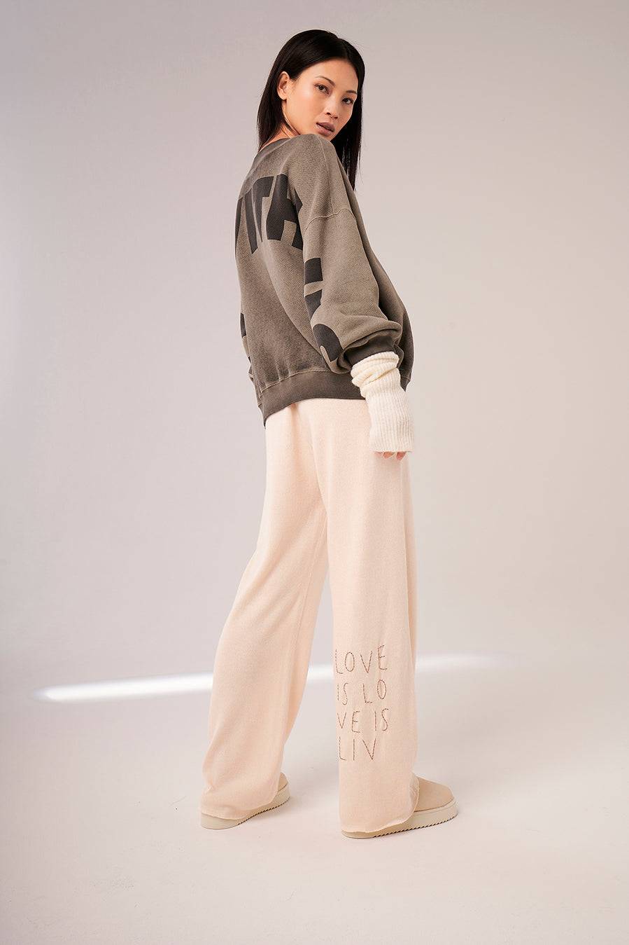 Liv Bergen Hose Knit In Creme