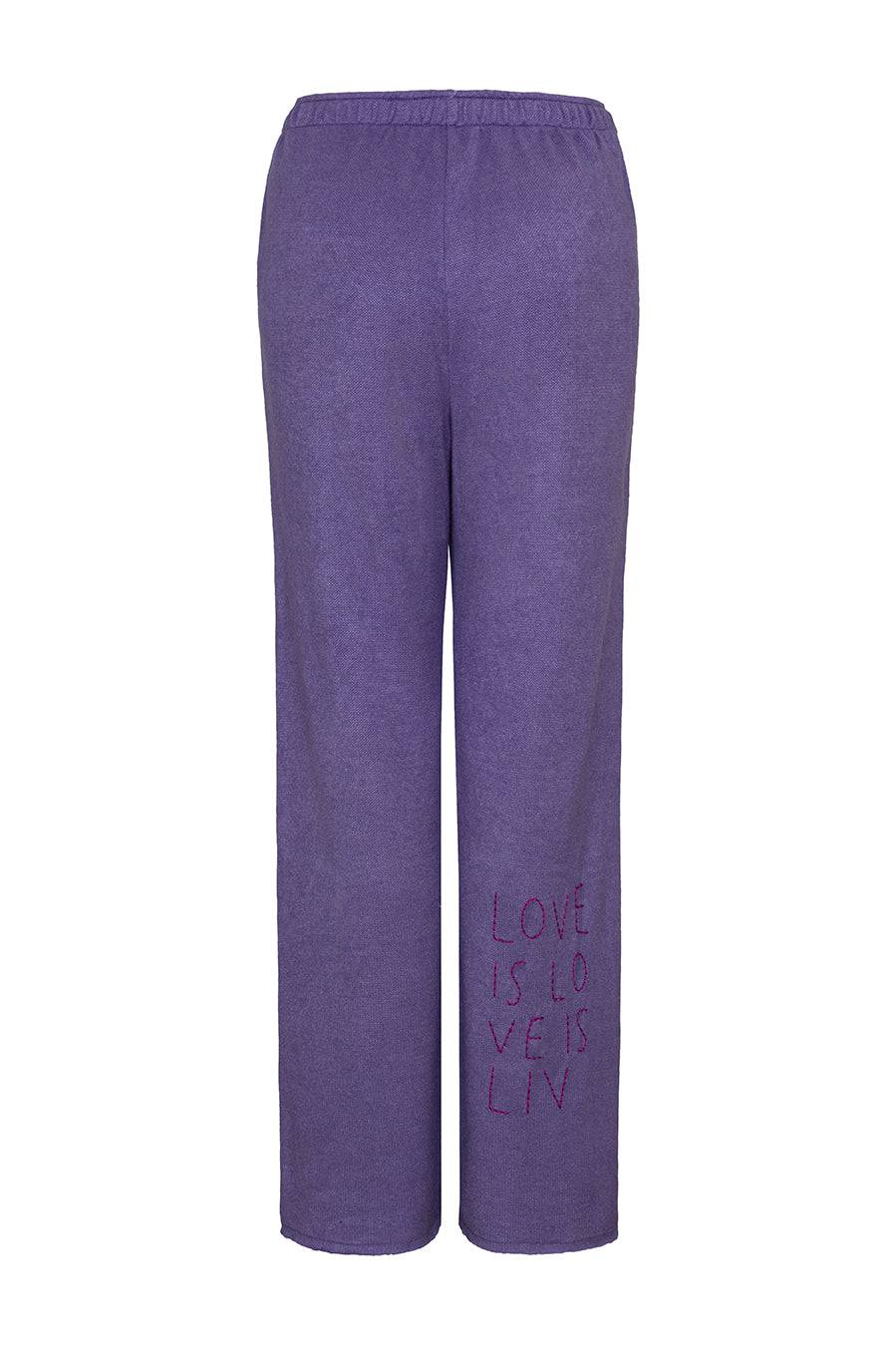 Liv Bergen Hose Knit in purple ash