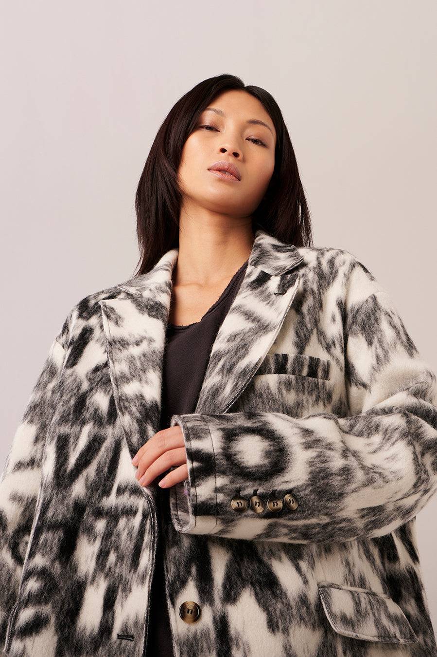 Liv Bergen Jacke Come In Black/white