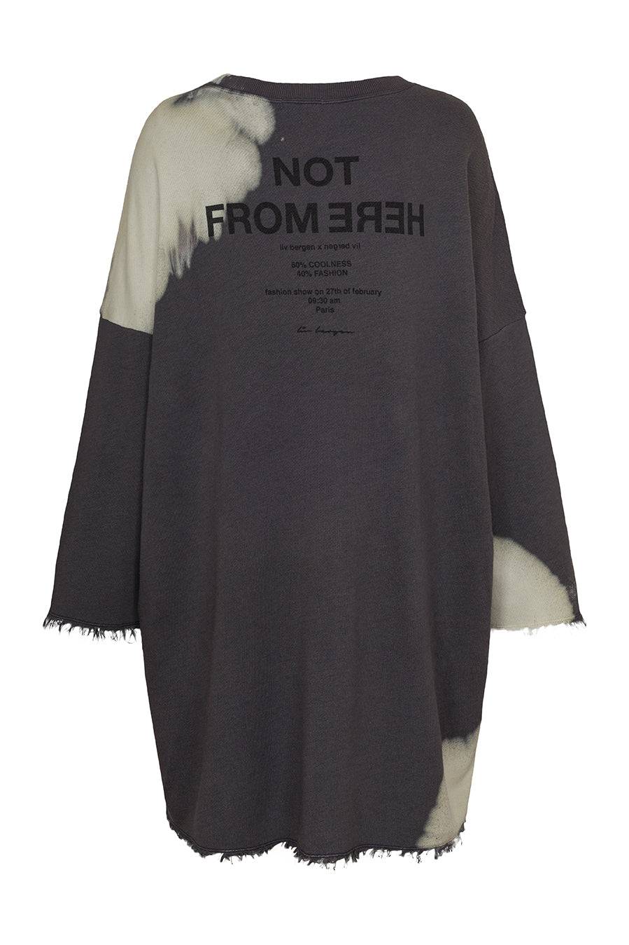 Liv Bergen Kleid Bleached In Charcoal