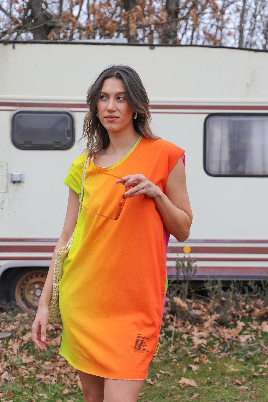 Liv Bergen Kleid Rainbow In Multicolour
