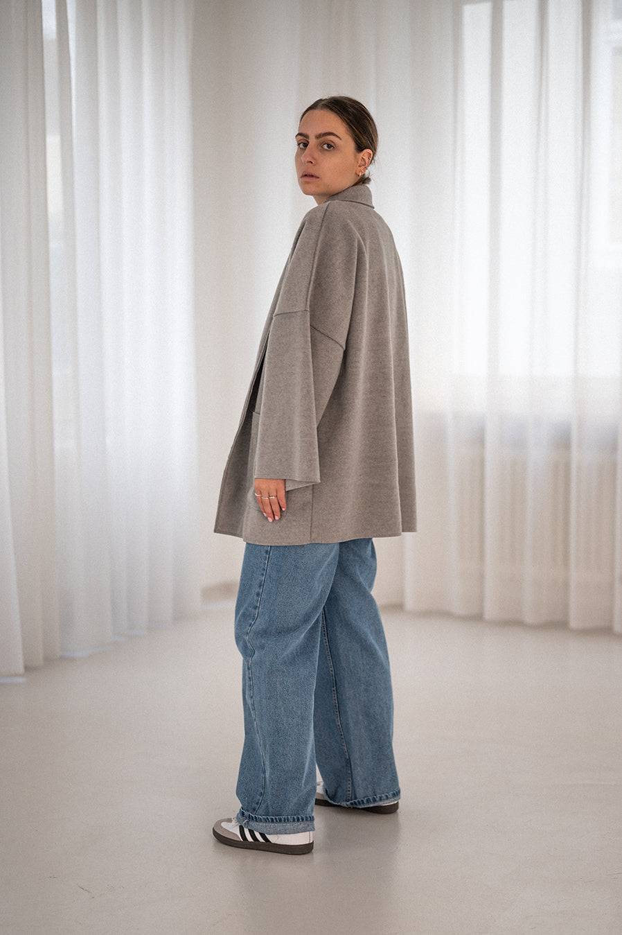 Liv Bergen Kurzer Mantel In Mouse