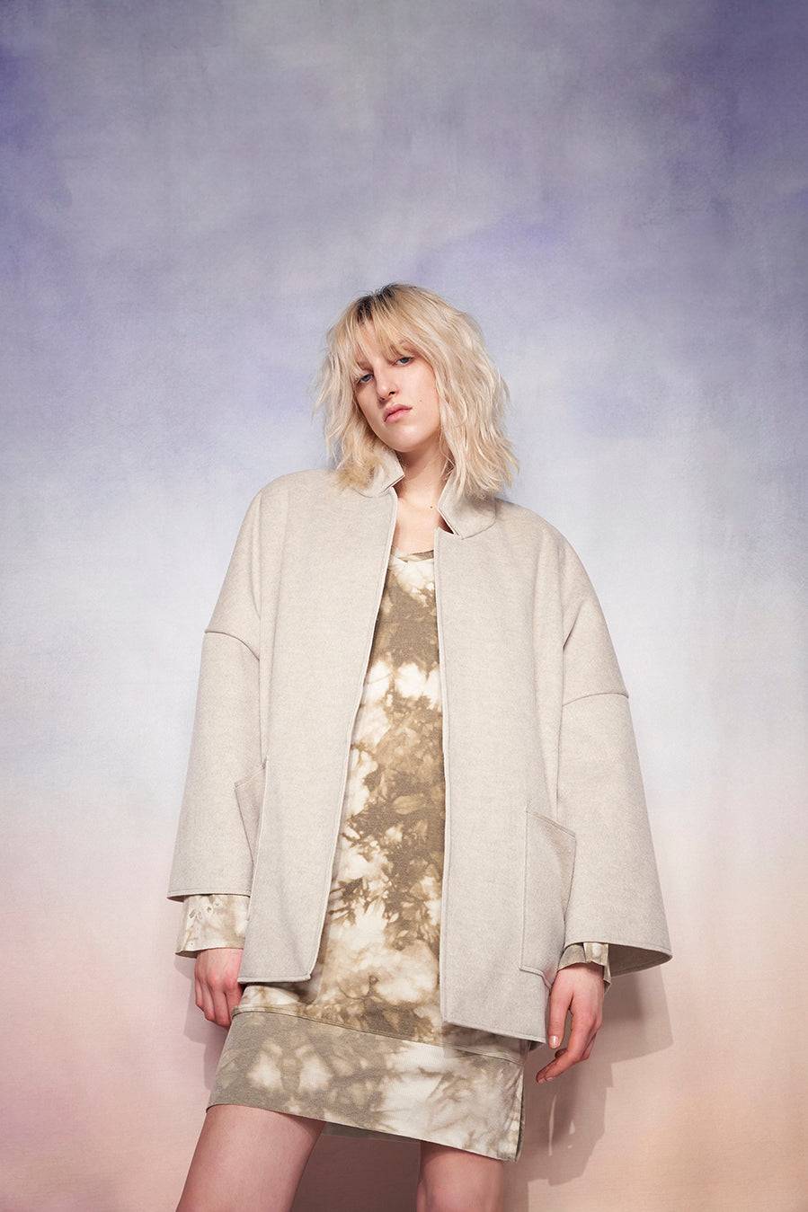 Liv Bergen Kurzer Mantel In Sand