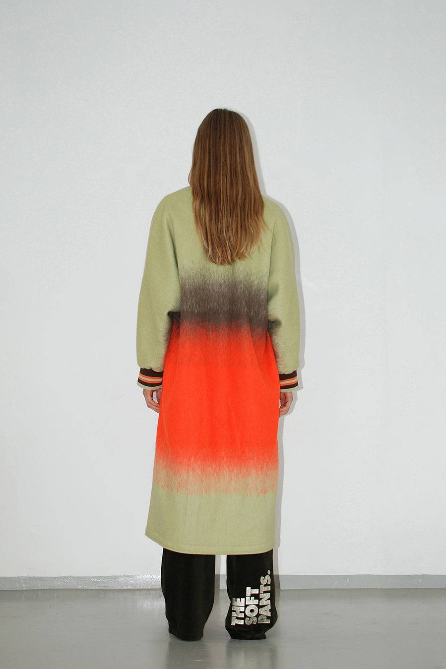 Liv Bergen Mantel Colored In Green/orange