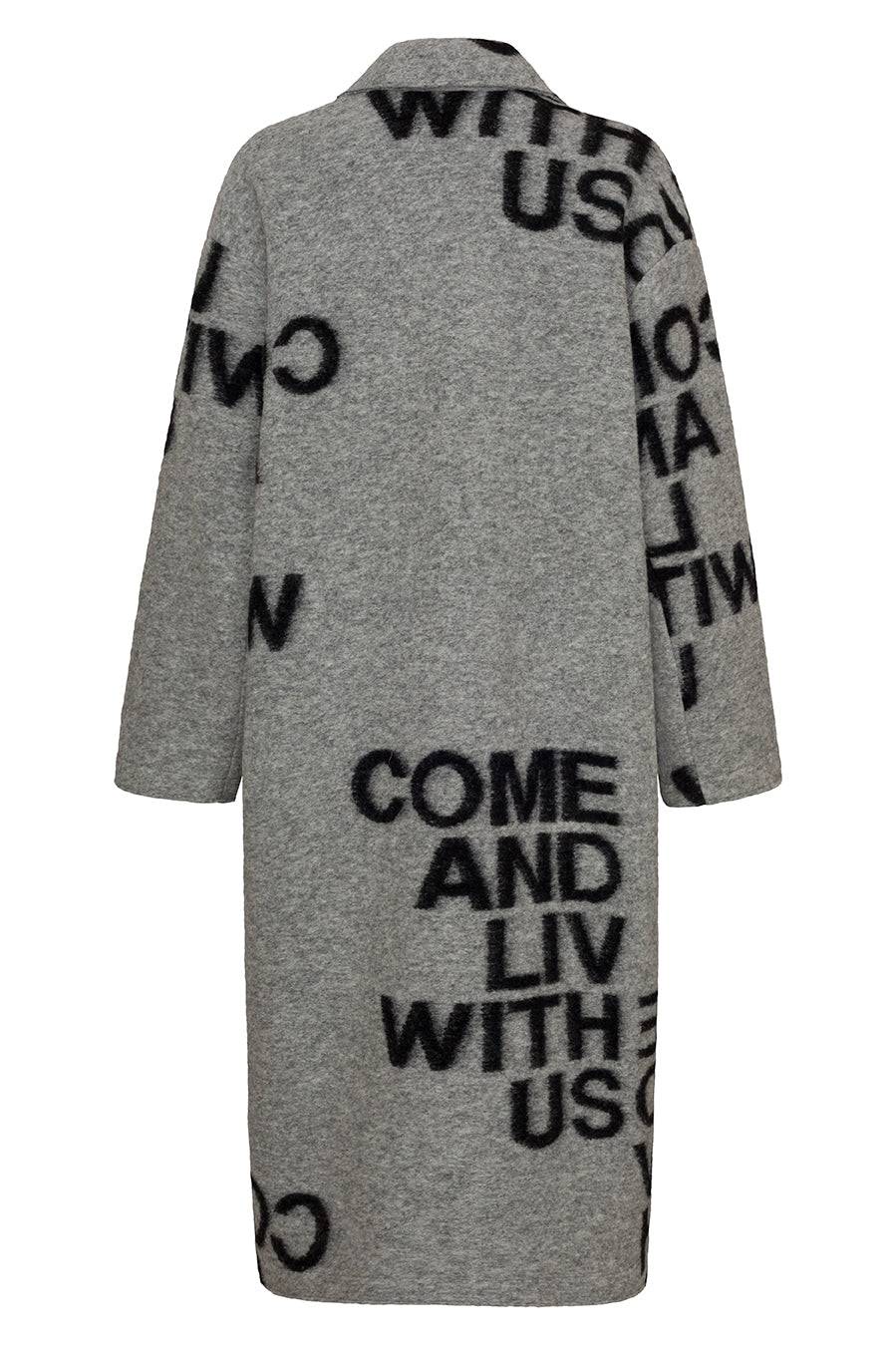 Liv Bergen Mantel Come In Black/grey